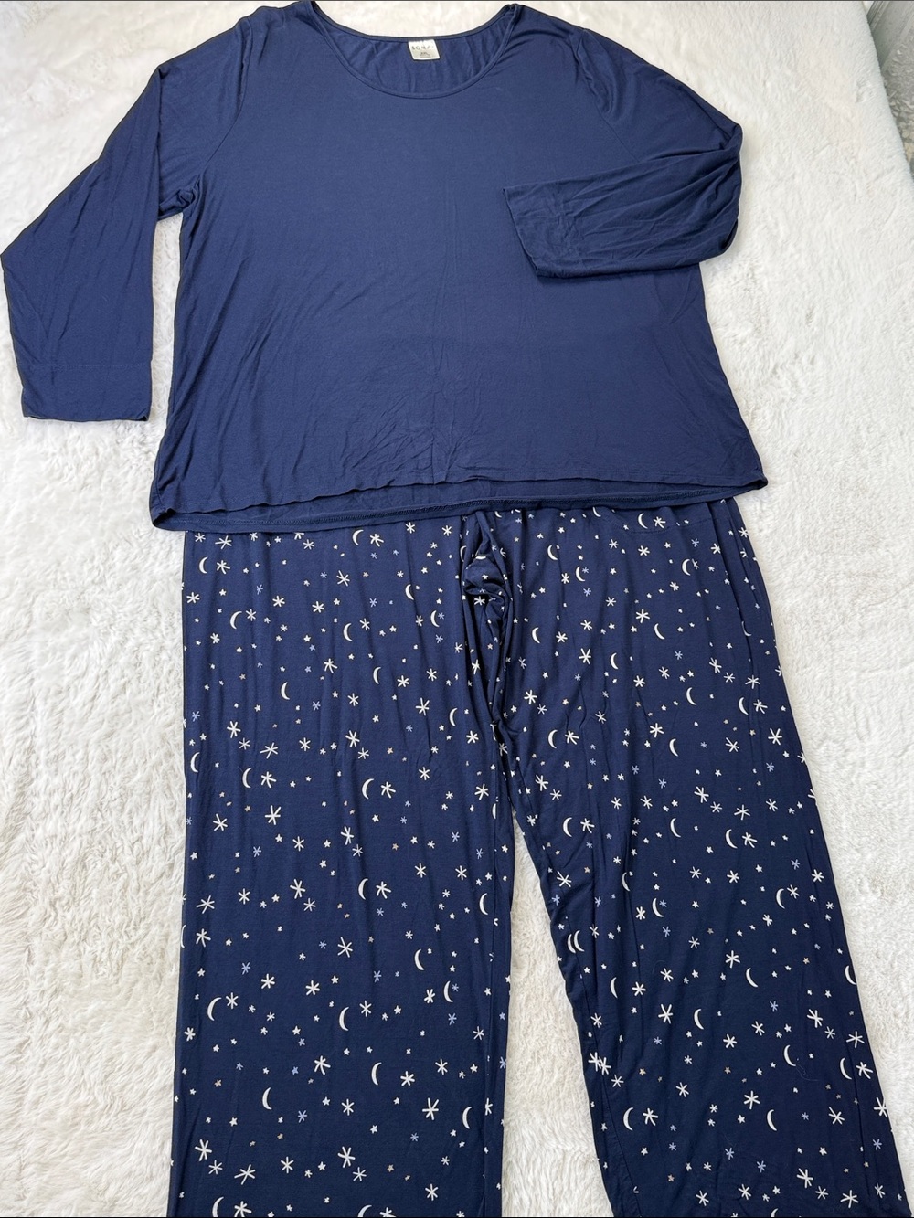 Soma Cool Nights 2 piece Pajamas Set XXL Top & Bottom Pant Celestial Lounge Soft